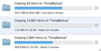 Мак копирует файлы
